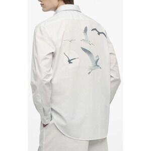 Taylor Swift 1989 (Taylor's Version) Seagull Blue Stripe Poplin Shirt Large